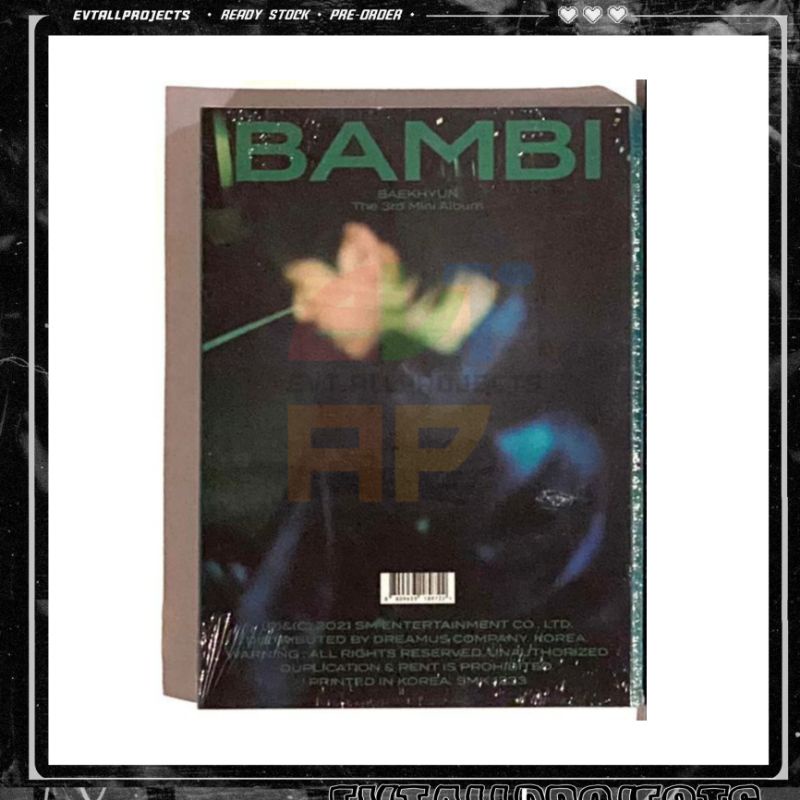 READY STOCK SEALED BAEKHYUN BAMBI ALBUM PHOTOBOOK VER NIGHT RAIN BAMBI VER