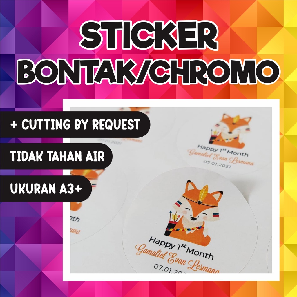

STICKER LABEL BONTAK CHROMO MURAH