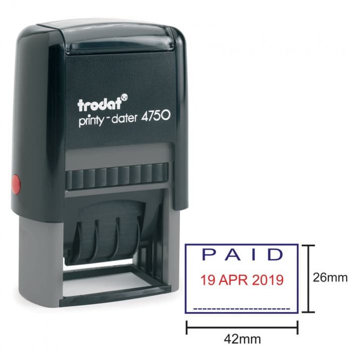 

Trodat 4750 Stempel Tanggal + PAID | Trodat Printy Dater 4750