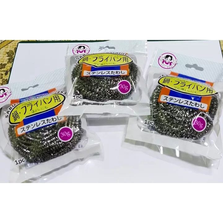 Sabut Cuci Piring Stainless - Sponge Wajan Kawat Spons Kawat - Spon Kawat Cuci Piring Steelwool Scourer Sabut Kawat Cuci Piring Jumbo 50 gr