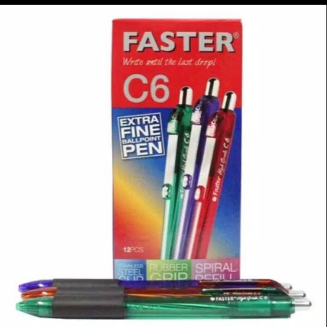 

Bolpoint Faster C6 HITAM ASLI - Bolpen Faster C6 Hitam ASLI - Pulpen Faster C6 Termurah