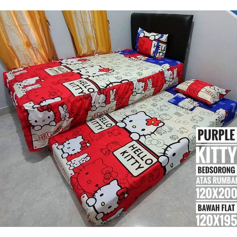 Sprei Sorong Rumbai Susun 2 in 1 Doble 120*200
