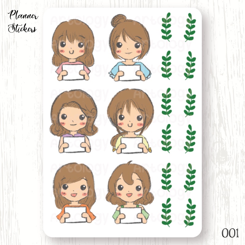 

Sticker set Jurnal Planner DIY Buku Lemari Laptop Cute Lucu Imut Water Resistance
