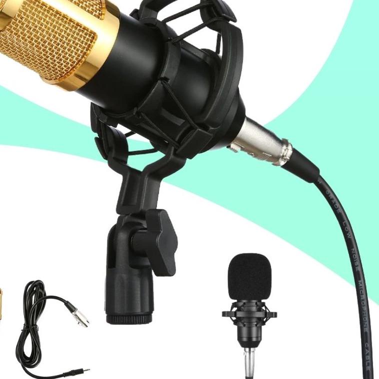 ➹ NVsport Paket Mic Condenser Microphone Recording With Shock Proof Mount Full Set Mikrofon Karaoke 