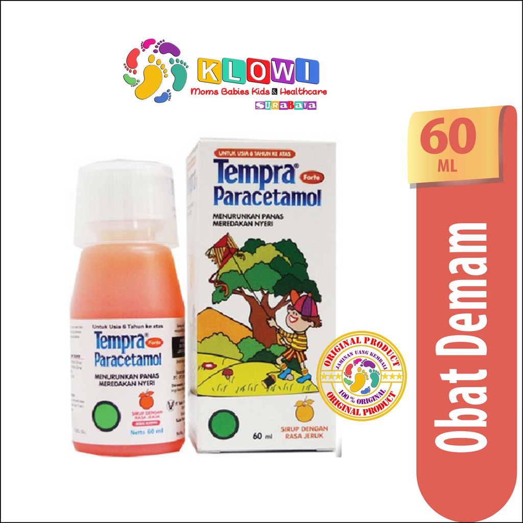 Tempra Forte Sirup RasaJeruk - 60 mL Meredakan Demam Anak