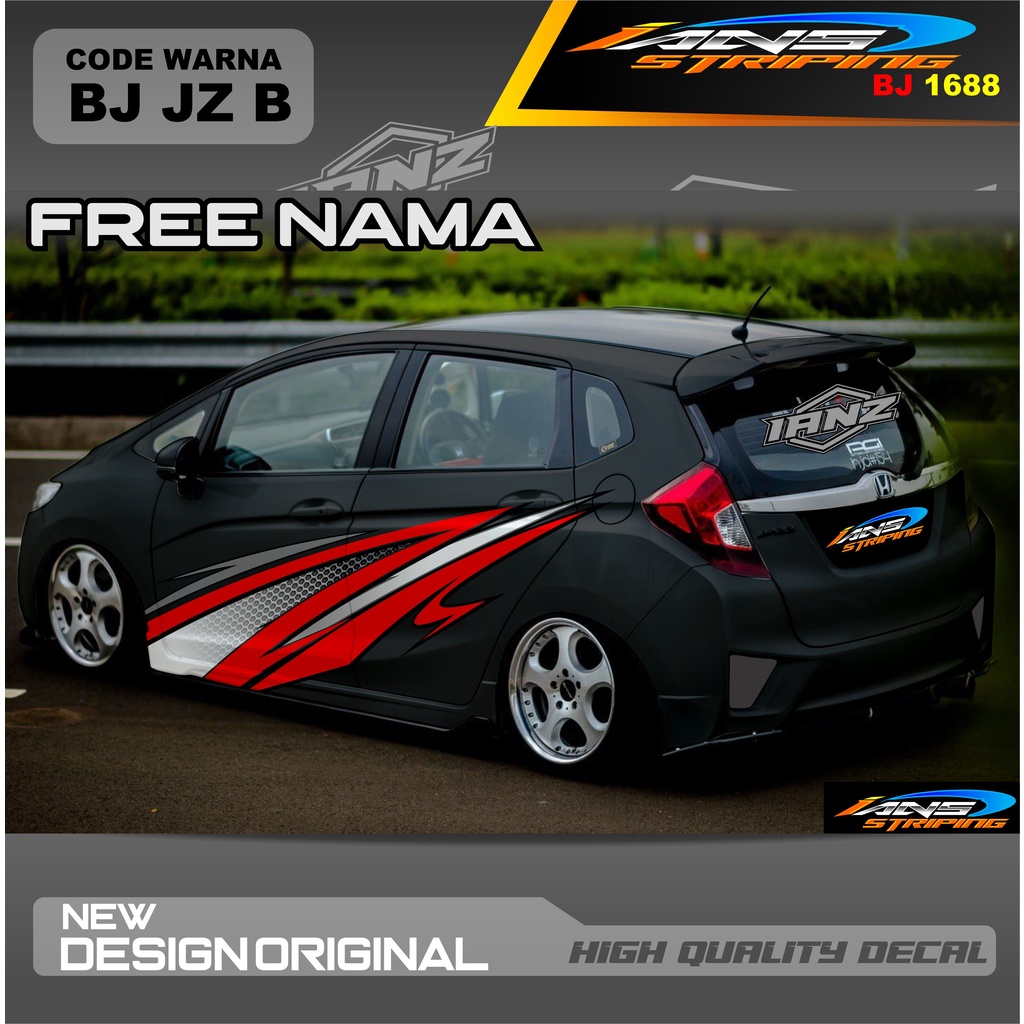 STICKER DECAL MOBIL AYLA / DECAL STICKER MOBIL / STIKER MOBIL / STIKER MOBIL BRIO, HONDA JAZZ, AGYA, AYLA