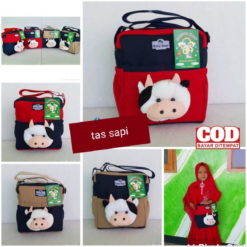 Tas bayi gambar sapi/tas perlengkapan bayi