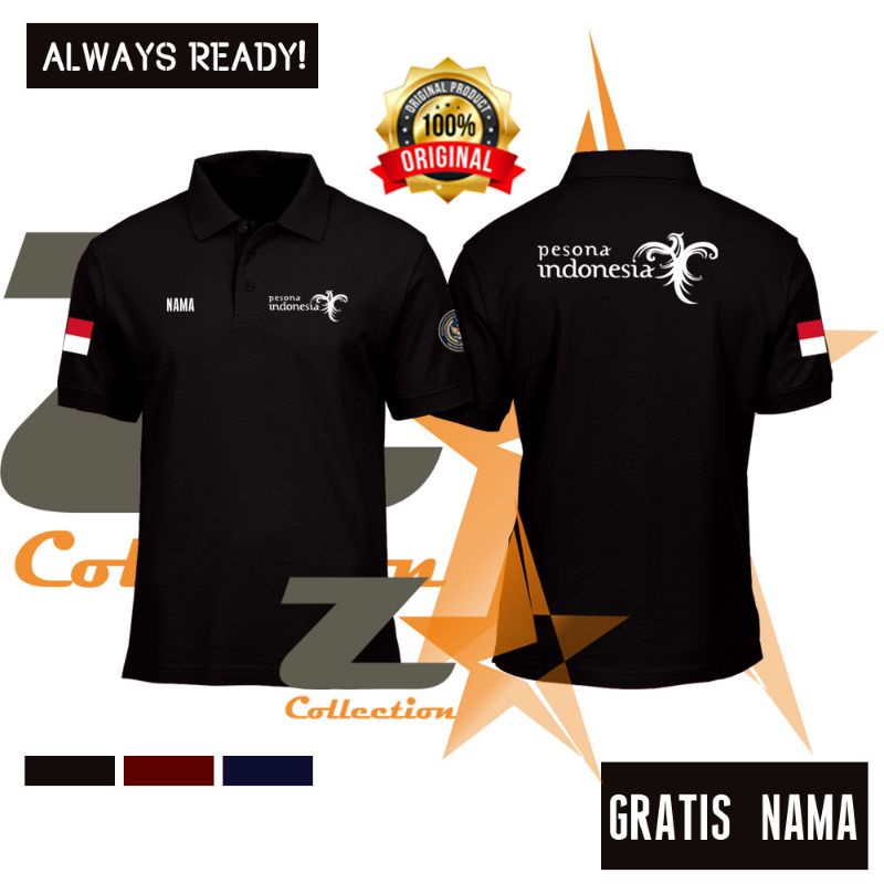 KAOS POLO WONDERFUL INDONESIA / KAOS POLO KEMENPAREKRAF / KAOS POLO PESONA INDONESIA