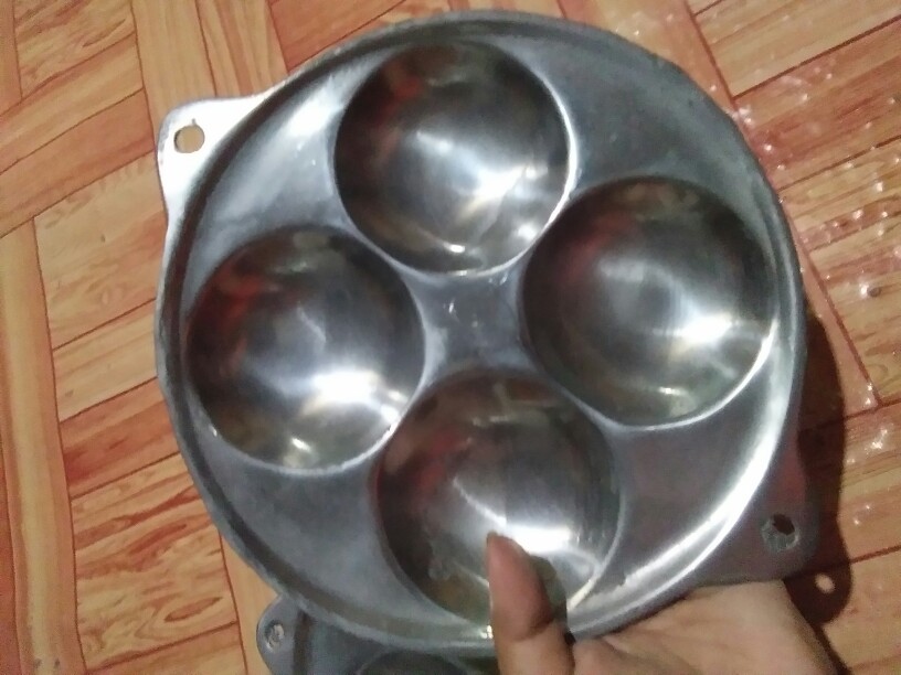 Cetakan Apem Bikang Lumpur Tipis 4 Lubang - Aluminium