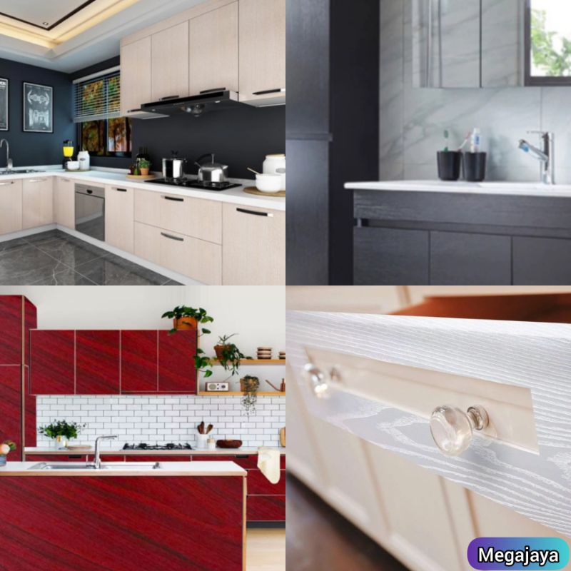 Wallpaper Marmer Bertekstur Tebal Pelapis Meja Lantai  Memiliki Rekat Tahan Lama Tinggal di Tempelin