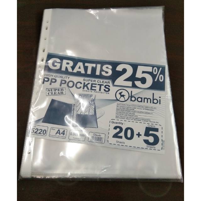 

PP Pocket BAMBI 5220 Ukuran A4