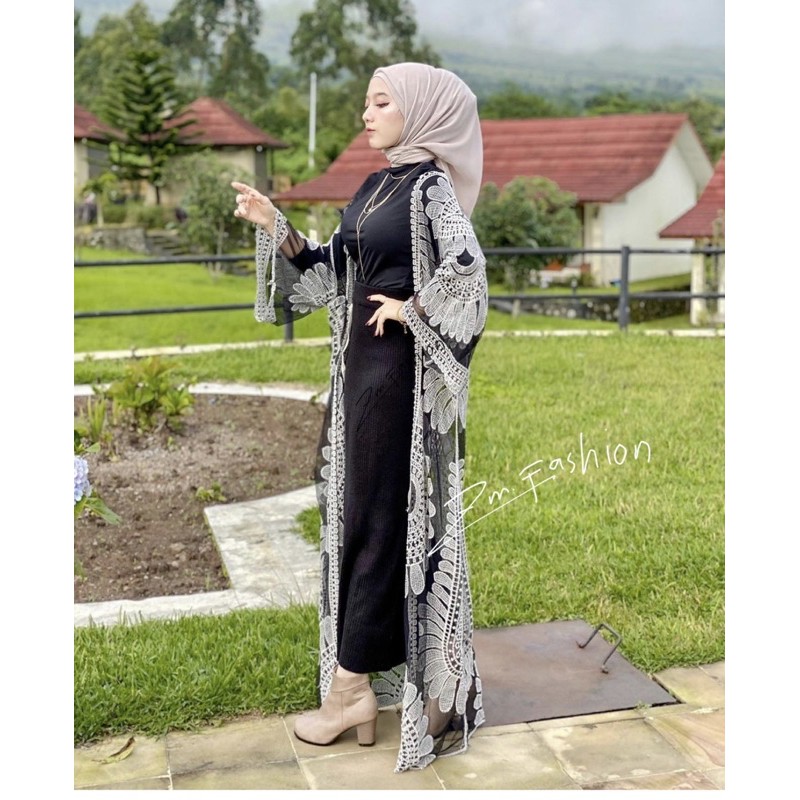 LACE OUTER CARDIGAN BLOOMY// LONG  OUTER MATAHARI // ORIGINAL IMPORT BANGKOK-7