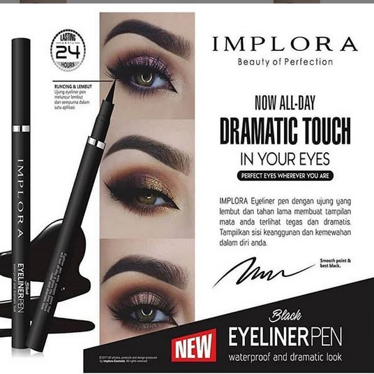 (INEED) Implora Eyeliner Pen - Eye Liner Implora Spidol (TERBARU)