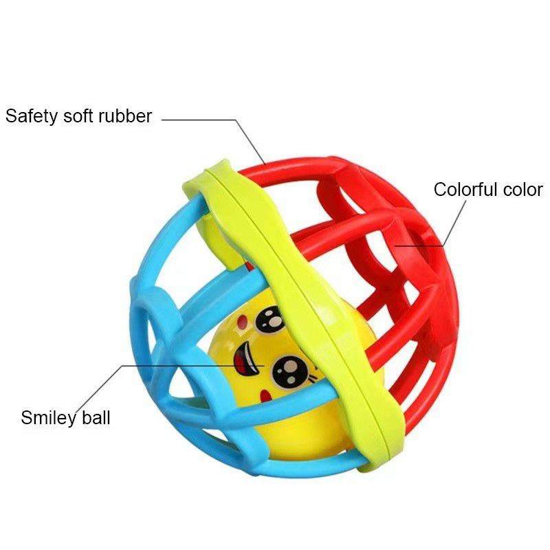 ~ PIYOSHI08 ~ Mainan Bayi Bola Kerincingan Bahan Karet Lembut / Teether Rattle Ball / Baby Toy MA37