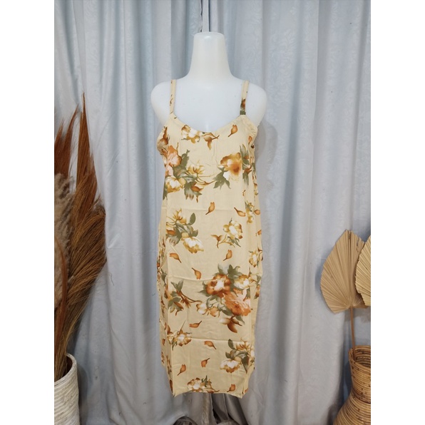 DASTER NARINI TANGGUNG TALI SATU ANEKA MOTIF-Rose Baby Yellow