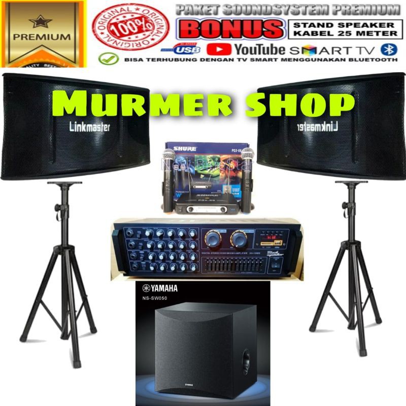 PAKET KARAOKE LINKMASTER 10 INCH PLUS SUBWOOFER YAMAHA FULL SET
