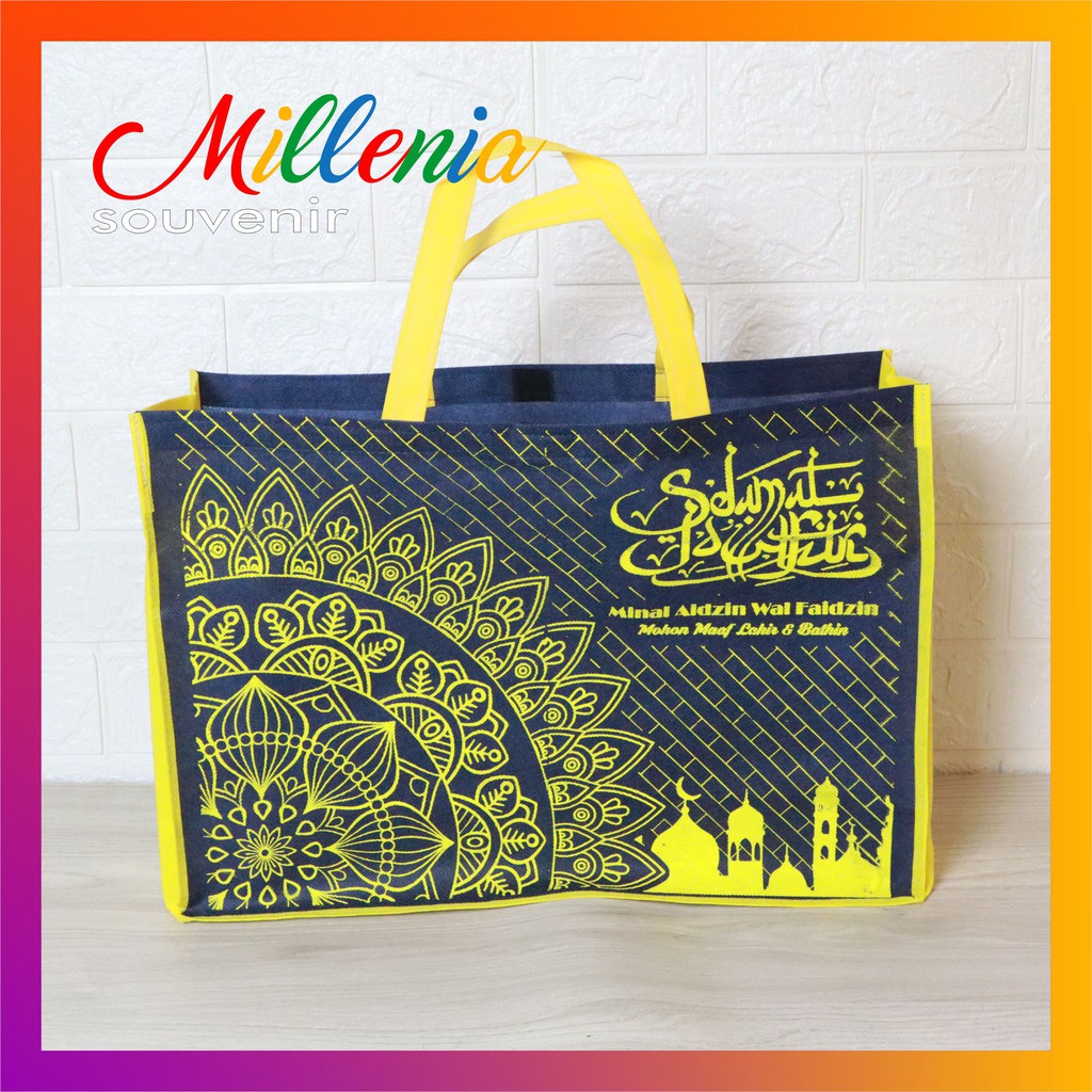 

Tas Lebaran Idulfitri Ukuran 30x40x14 Jinjing Bag Spunbond Snack Lebaran Sembako Murah Ramah