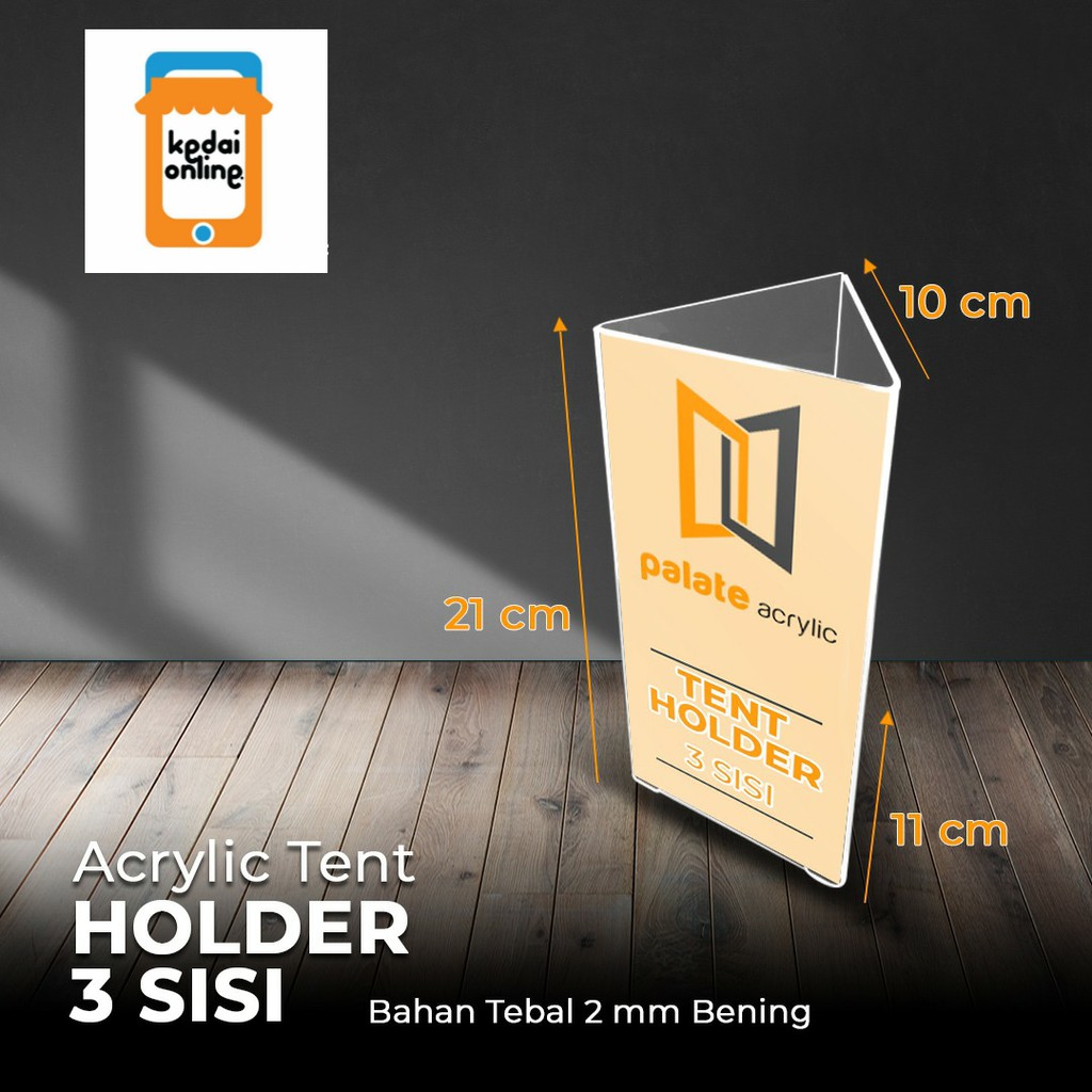 

Menu Display / Akrilik / Acrylic Tabletop Stand 3 Sisi 1/3 A4