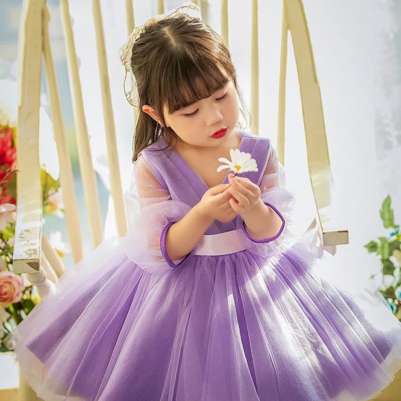 DRESS LILAC UNGU ANAK PEREMPUAN GAUN PESTA ULANG TAHUN BAYI PEREMPUAN DRESS PRINCESS JASMINE ELSA BA