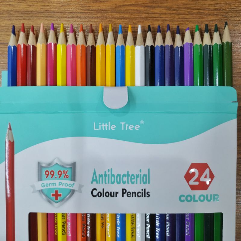 Pensil Warna Little Tree Antibakterial 24 warna MH1567