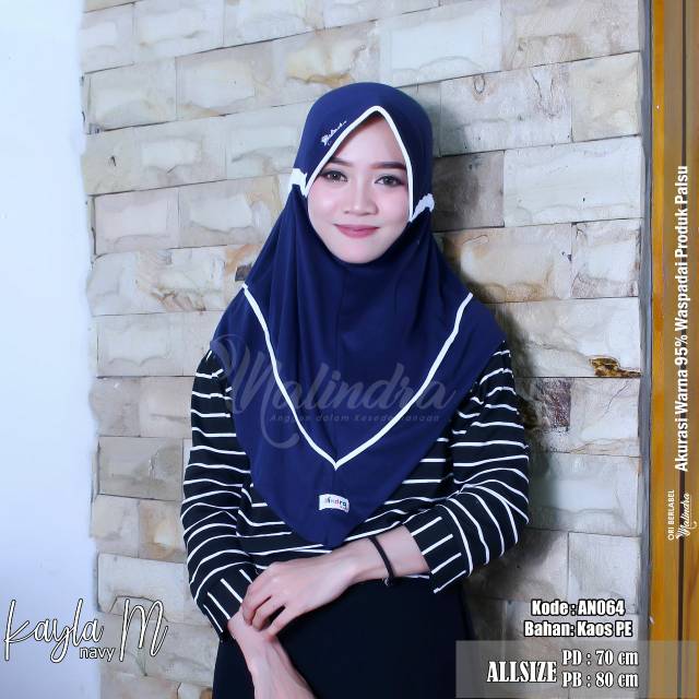 Kerudung Anak sekolah/ kerudung sekolah / kerudung bahan kaos PE / kerudung Nalindra model Kayla
