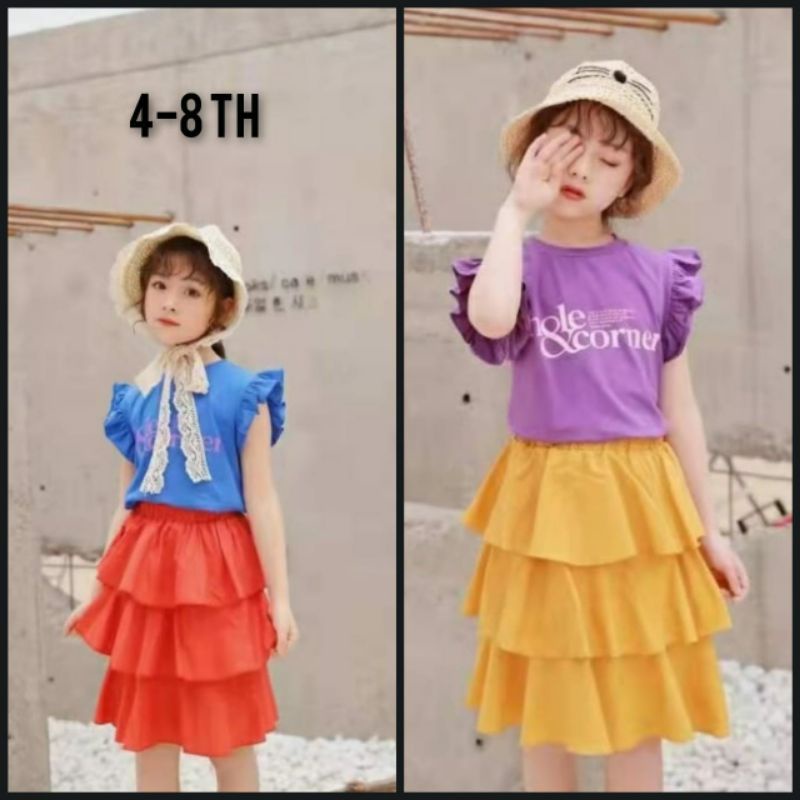 Setelan Rok Umpak Anak  Import (4-8 Tahun)