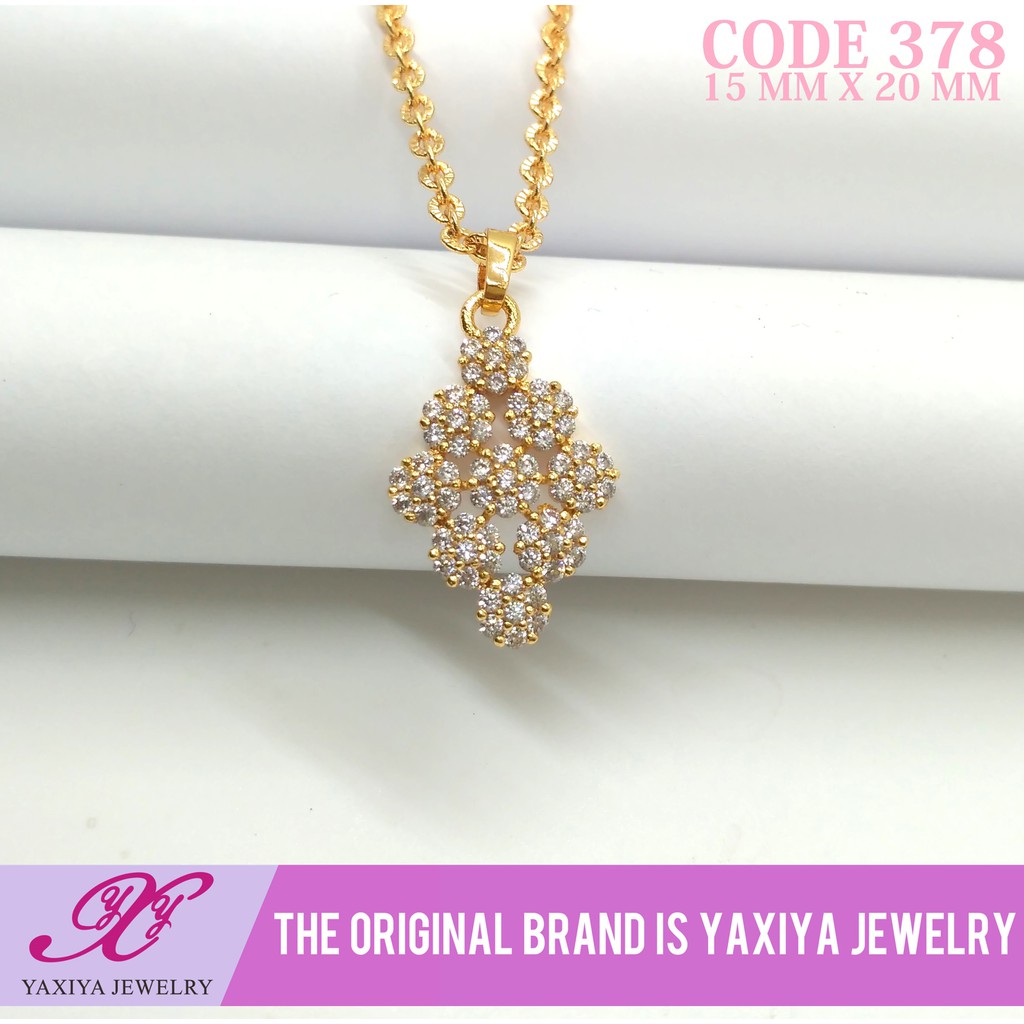 

Liontin Emas permata Perhiasan imitasi Gold 18k Yaxiya Jewelry 378