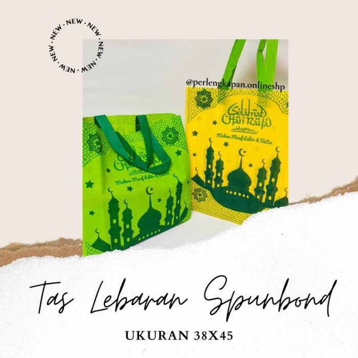 

✨ BISA COD ✨ 12 Pcs Tas Hantaran Lebaran / Tas Spunbond Idul Fitri / Tas Lebaran /