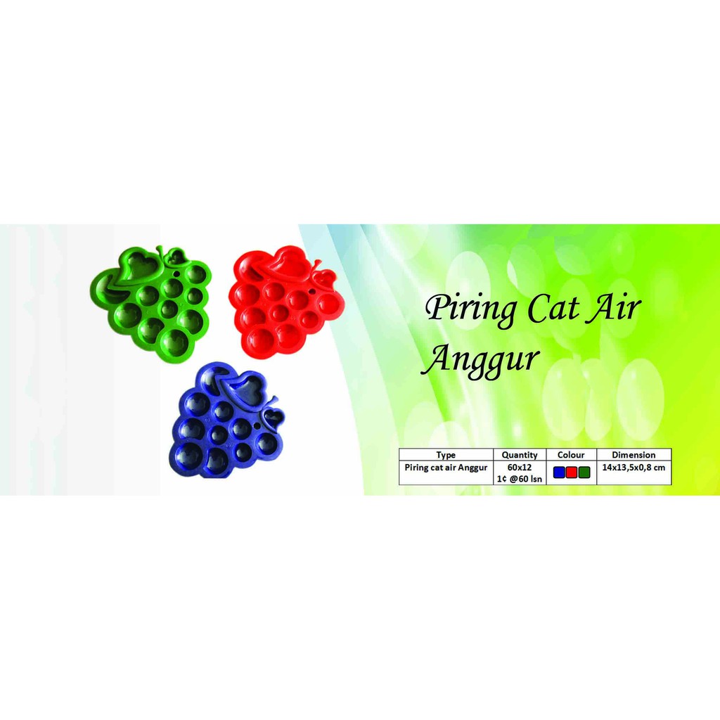 

ILP Palet Cat Air BIOLA WAG-201 / Palet Gambar / Piring Cat Air