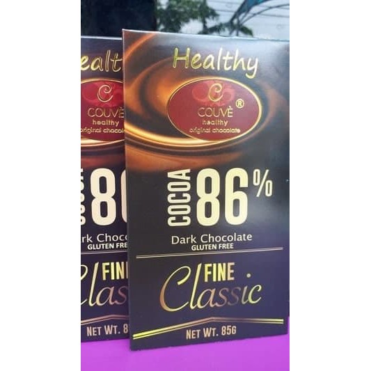 

Couve Healthy Chocolate gluten free 86% fine classic