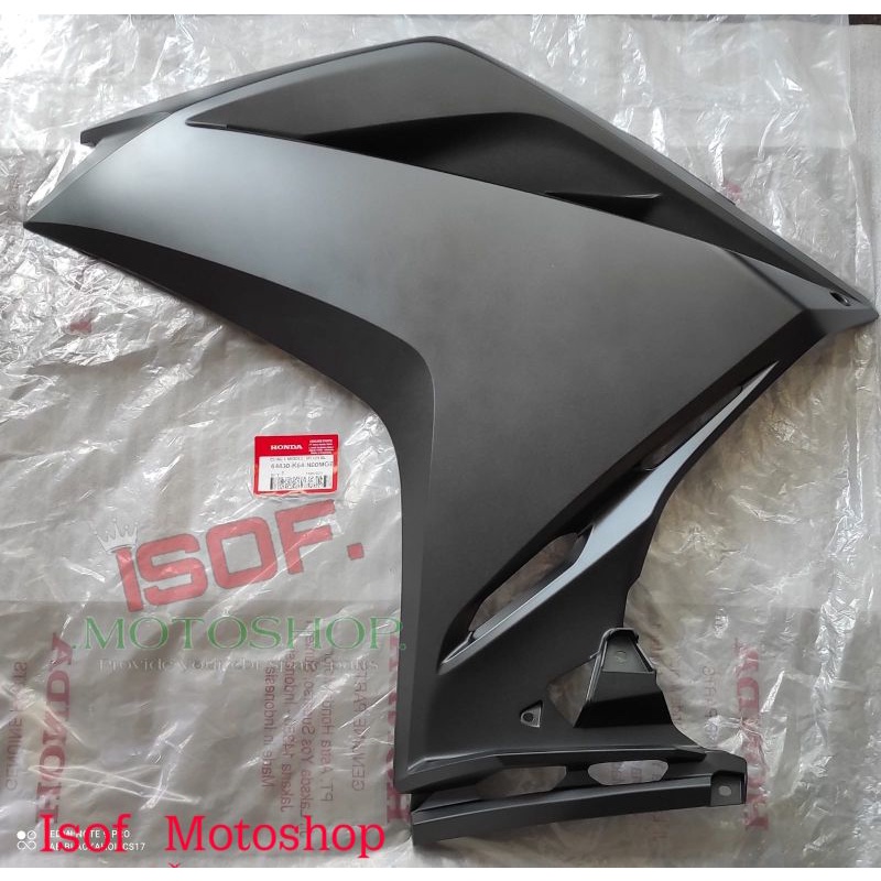 Cowl middle , sayap Fairing cbr 250rr kiri hitam doff