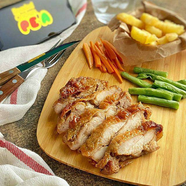 

Roasted chicken steak frozen