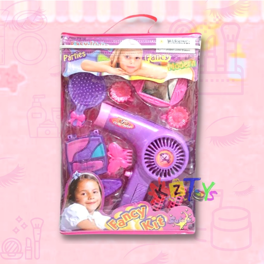 Mainan Anak SET SALON BEAUTY HAIRDRYER TAS Mainan Fashion Anak Perempuan