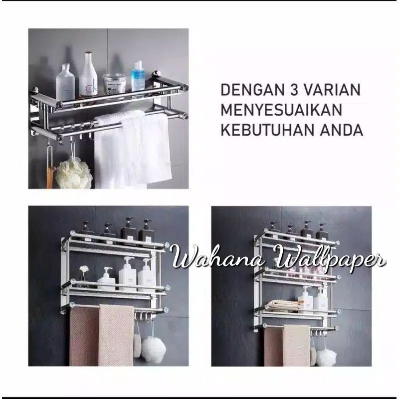 Rak Dinding Kamar Mandi / Rak Stainless Steel