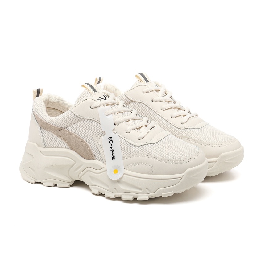 PVN Mingyu Sepatu Sneakers Wanita Casual Sport Shoes Cream 265