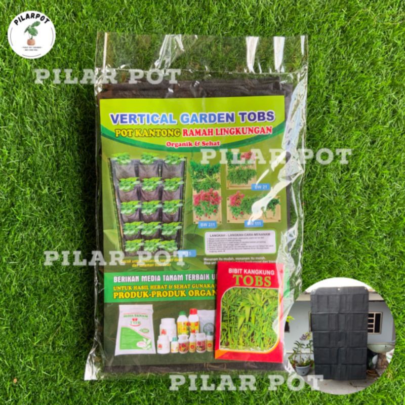 Vertical garden tob pot kantong - wall planter 15 kantong