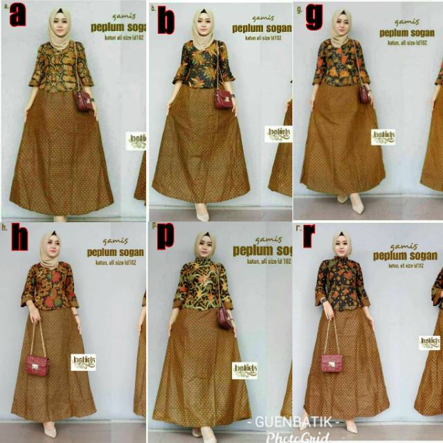 Gamis peplum sogan