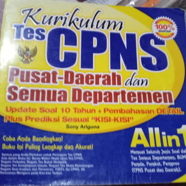 BUKU TES CPNS PUSAT-DAERAH PRELOVED BEKAS SECOND