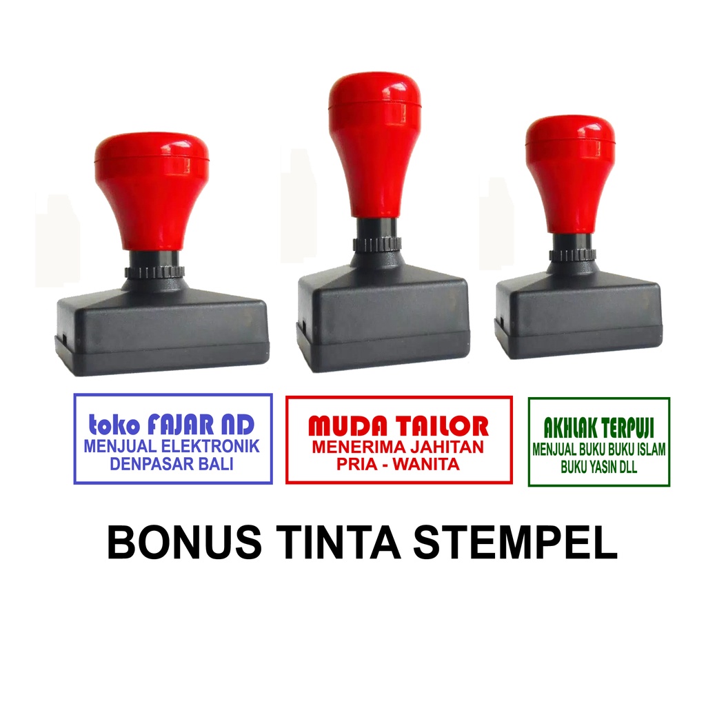 

STEMPEL PERSEGI PANJANG,STEMPEL BULAT ARPN, BONUS TINTA STEMPEL,