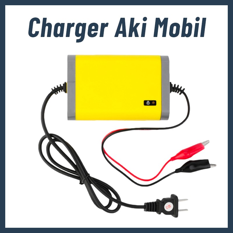 JAVASHOP Charger Aki Mobil Motor Lead Acid 12V 2A Charger Portable