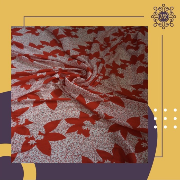 Bayaabaya- Kain Rayon Motif Bunga Besar -Abaya.