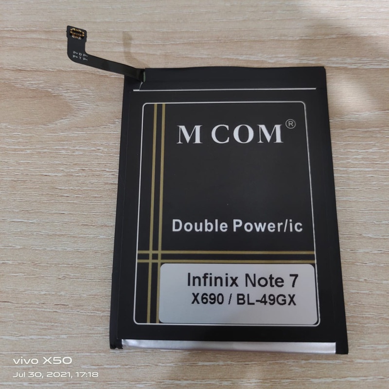 Battery Batere Batre Baterai Double Power Mcom Infinix Note 7 Lite X690 BL-49GX BL49GX