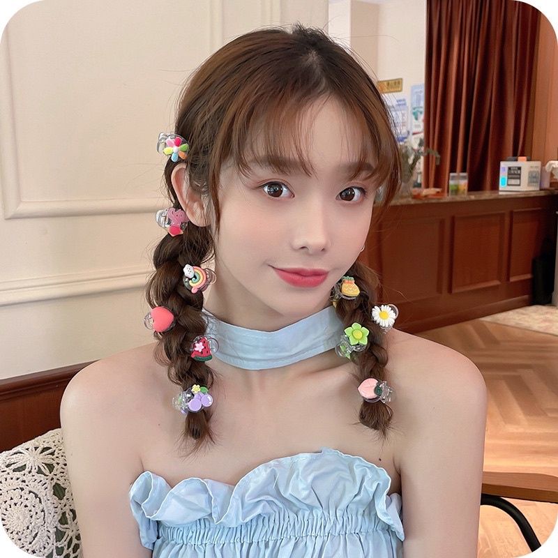 Aksesoris Rambut Jepit Rambut Korea Fashion Lucu Anak Perempuan Jepit Rambut Mini Rainbow Import