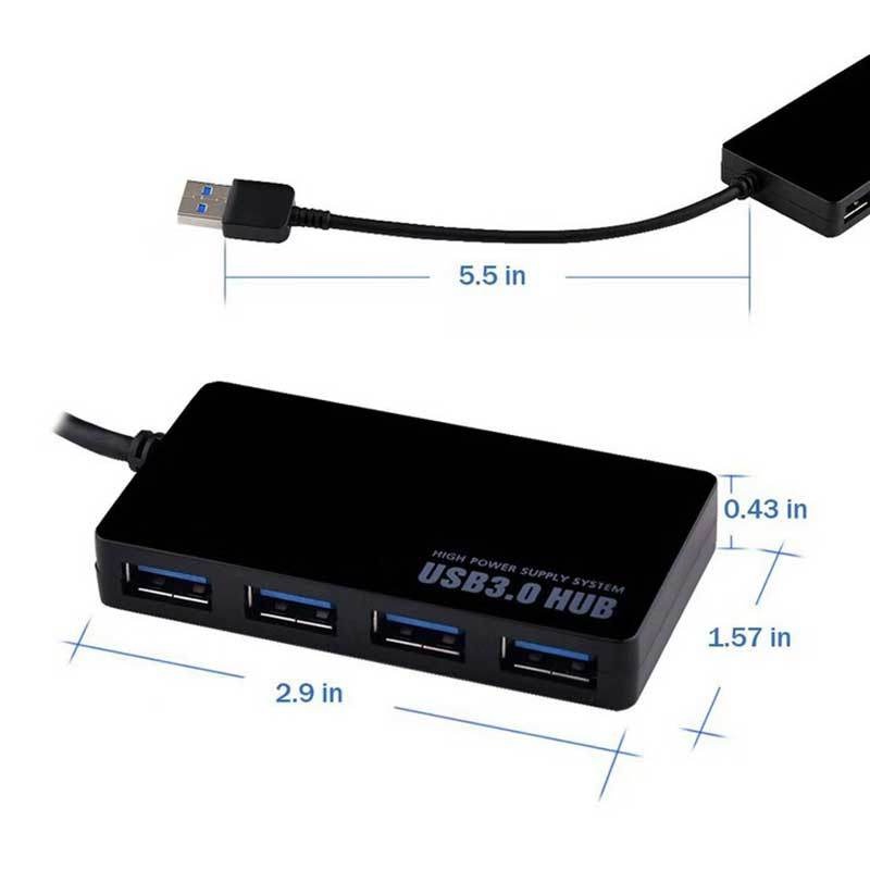 Hub Splitter 4 Port Usb 3.0 Kecepatan Tinggi