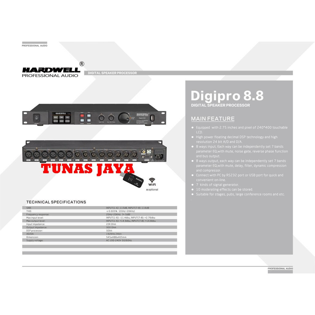 Digital Speaker Management processor Hardwell Digipro 8.8 Original Product