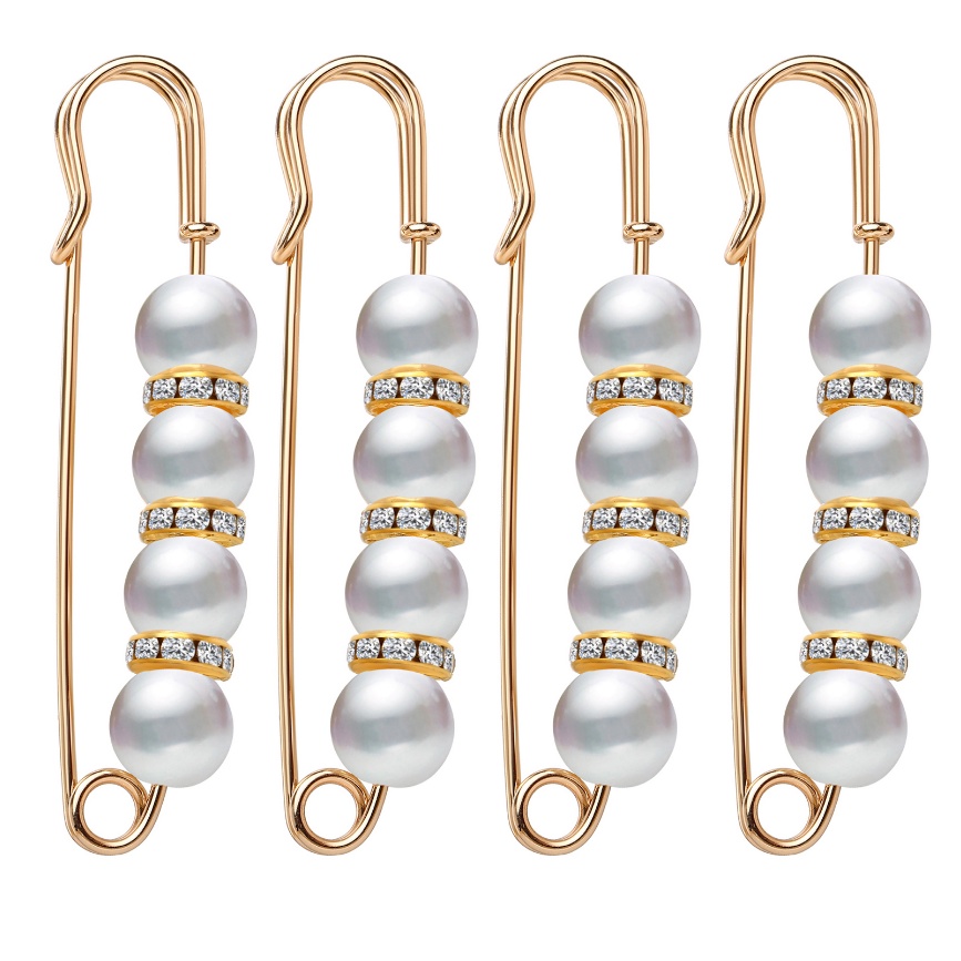 Pin Bros Bentuk Bunga Ikatan Simpul Mutiara 17km Untuk Aksesoris Perhiasan Pakaian-12