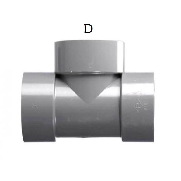 Tee 5&quot; juga tersedia V Tee Reducer 5x3 5x4 Rucika AW D cabang pembuangan air atau udara PVC ledeng T Vlok V.tee bisa untuk sambungan semua merk pipa pralon paralon rucika wavin triliun intilon vinilon champion pacific maspion alderon supralon winlon dll