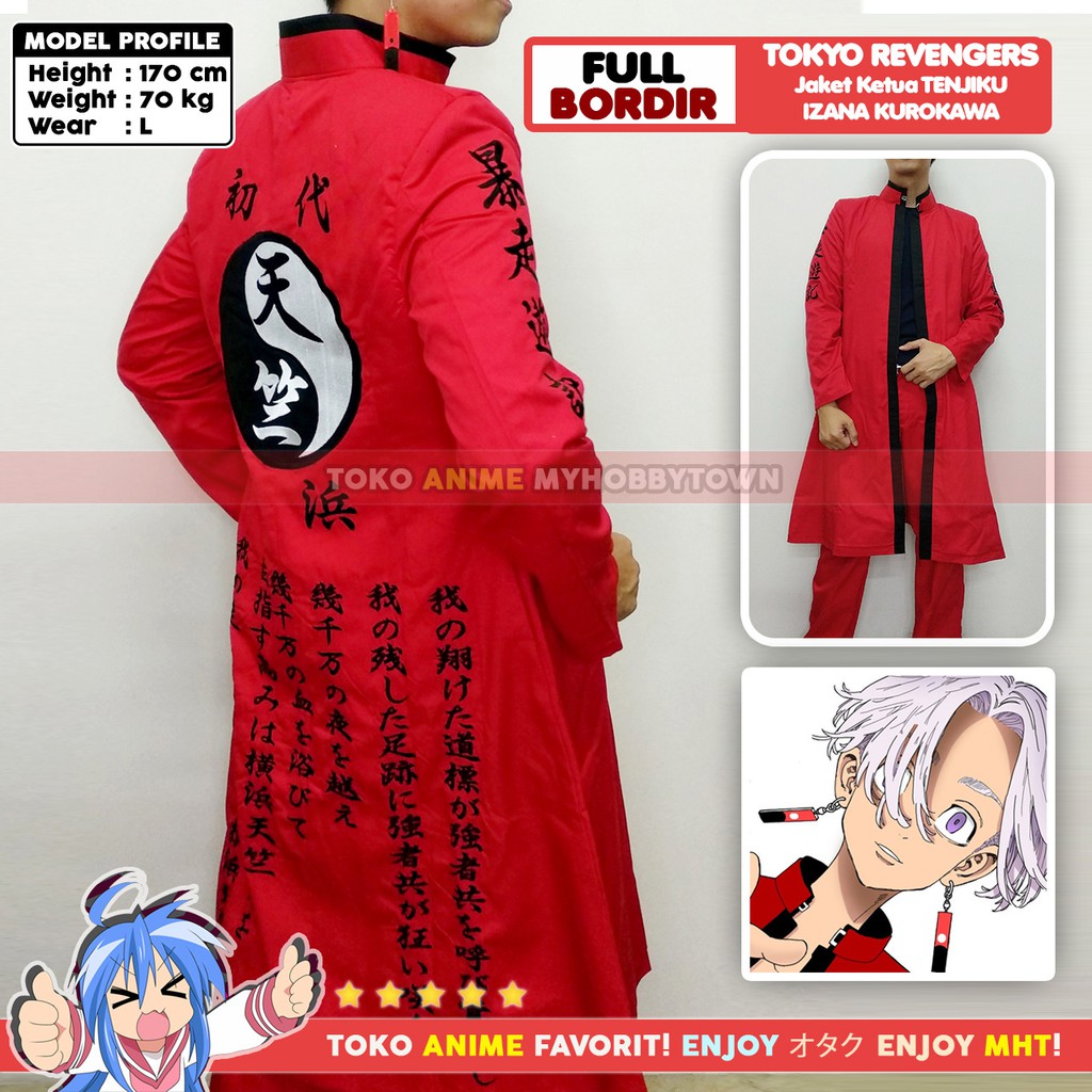 Jaket Parka Jubah Coat Tenjiku Izana Kurokawa Tokyo Revengers Yokohama Gang