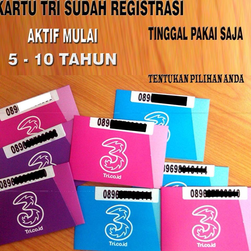 XOKR KARTU PERDANA TRI AKTIF 5-10 TAHUN SUDAH REGISTRASI oocd125