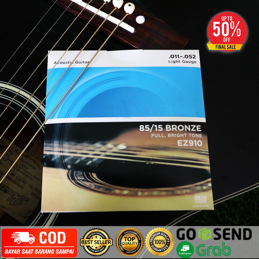 Senar Gitar untuk gitar Akustik String steel kwalitas import kode EZ910 011